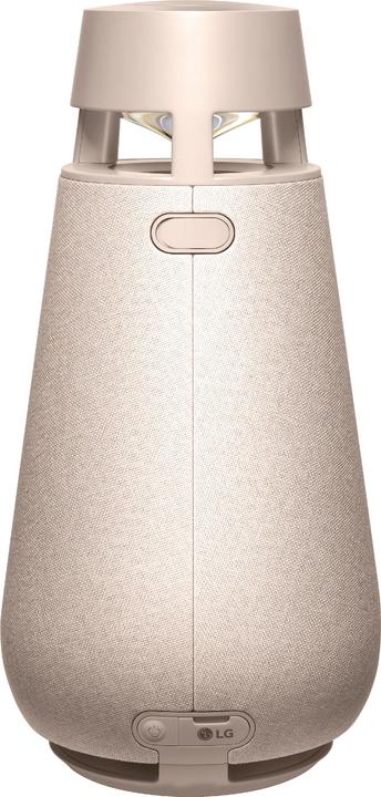 Image du produit LG XBOOM 360 XO3, Enceinte omnidirectionnelle 50W, éclairage, IP54, Bluetooth 5.1, Beige (24 h)