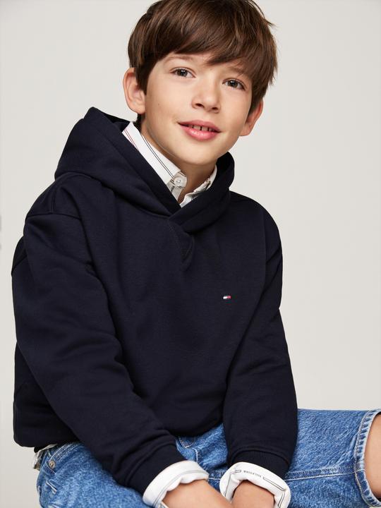 Immagine prodotto Tommy Hilfiger Kids Timeless Fleece Hoodie - Blauw - Boys - 8 jaar (8)