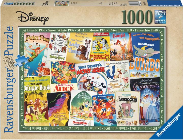 Produktbild Ravensburger Disney Vintage Movie Poster (1000 Teile)