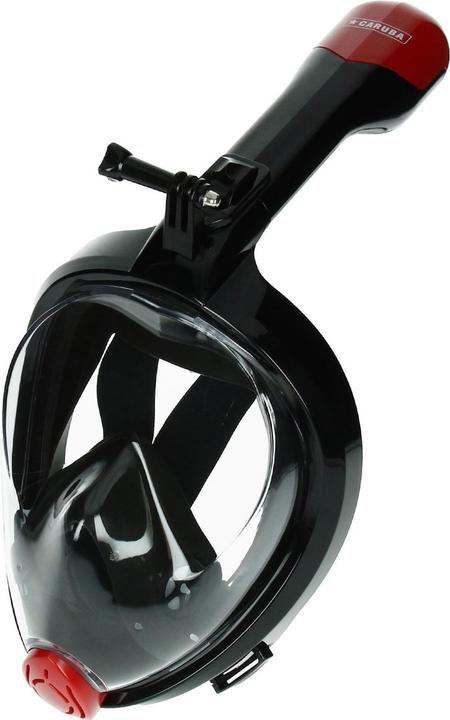 Caruba Full Face Snorkel Mask Swift Foldable + Action Cam Mount (black S/M)