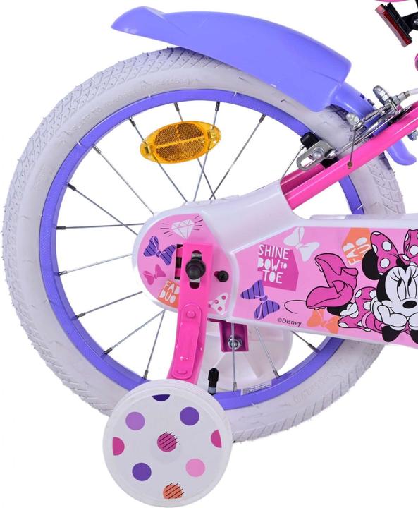 Immagine prodotto Disney Bicicletta per bambini Minnie da 16 pollici rosa - sicurezza, comfort e divertimento tutto in uno! (16")