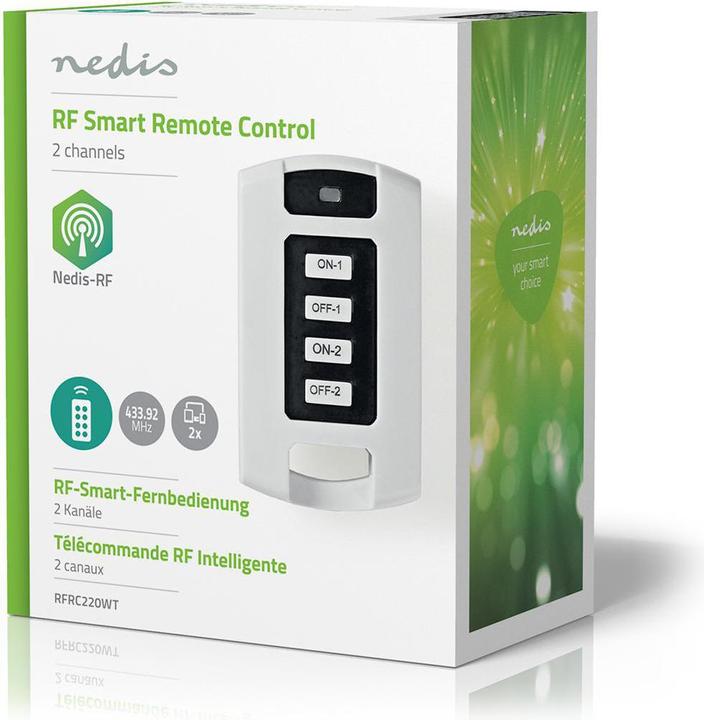 Produktbild Nedis RF Remote control 2 channels - White (Universal Fernbedienung, Radio Frequency (RF))