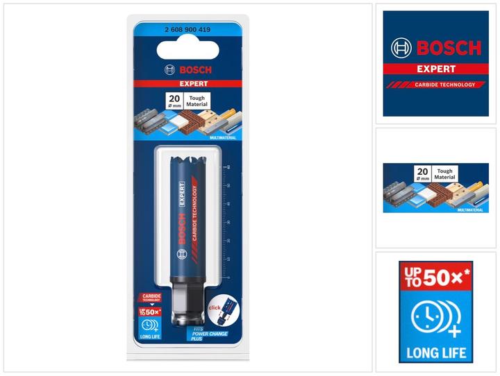 Actual product image Bosch Professional Zubehör EXPERT Tough Material hole saw, 20 x 60 mm (20 millimetres)