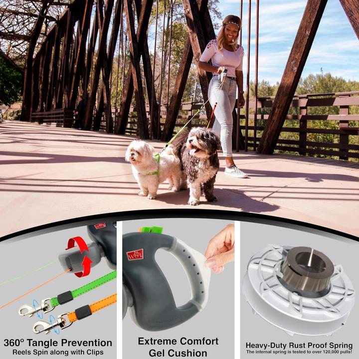 Produktbild Wigzi Dual Doggie 3.0 - Rollleine für zwei Hunde (Hund, Hundesport)