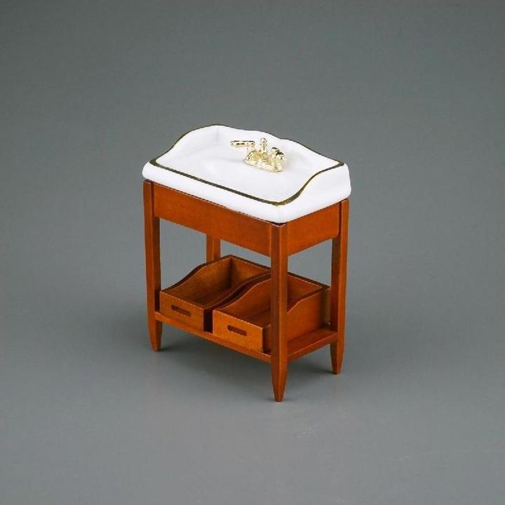 Immagine prodotto Reutter 001.664/9 - Lavandino di legno vuoto, scala miniatura 1:12