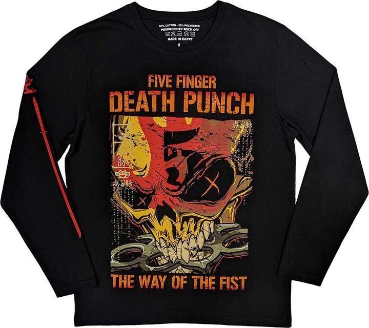 Actual product image Five Finger Death Punch Unisex Adult The Way Of The Fist Long-Sleeved T-Shirt (XXL)