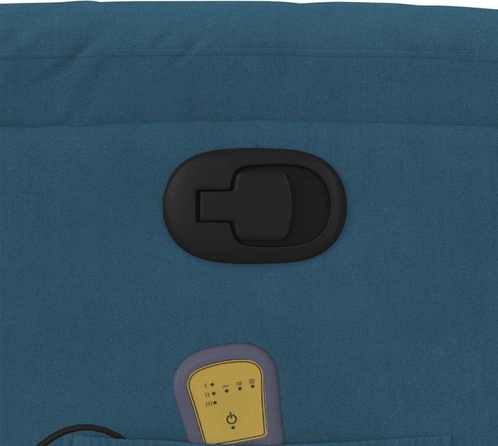 Actual product image VidaXL Massage armchair with stand-up aid TV armchair Relax armchair blue velvet