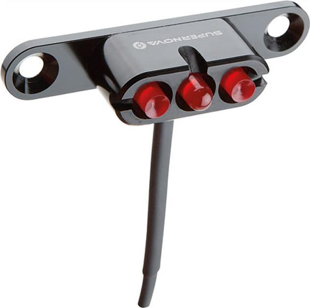 Image du produit Supernova Feu arrière E3 Tail Light-FR 2, 12V, noir Sortie de câble vers le bas, câble de 1800mm