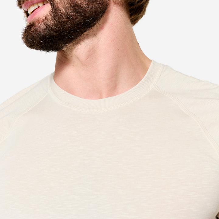 Produktbild Kimjaly Yoga T-Shirt Herren weich - leinenbeige (S)