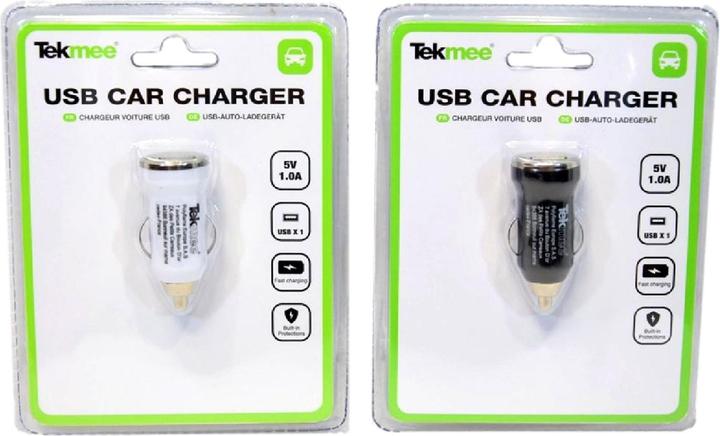 Image du produit Tekmee Adaptateur de charge voiture USB-A 12V noir