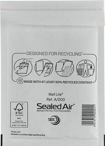 Produktbild Sealed Air Luftpolster-Versandtaschen A/000 ohne Fenster Weiss (100 x)