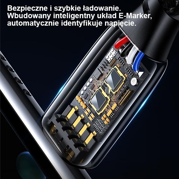 Actual product image Usams Charging Cable Type-C to Type-C - Black (2 m, USB 3.1)