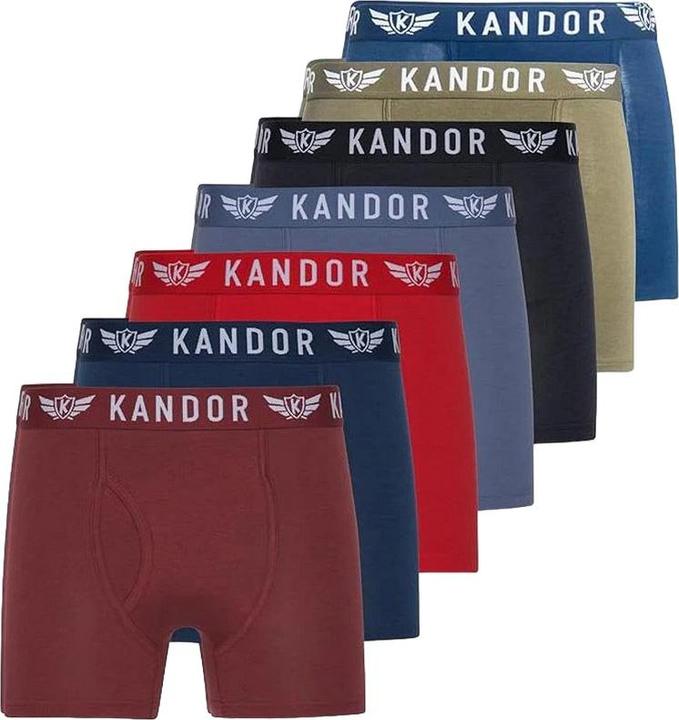 Actual product image Kandor Mens Quinfly Bamboo Boxer Shorts (Pack of 7) (M)