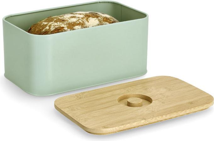 Immagine prodotto Zeller Present Cestino per il pane con coperchio in bambù, metallo, menta