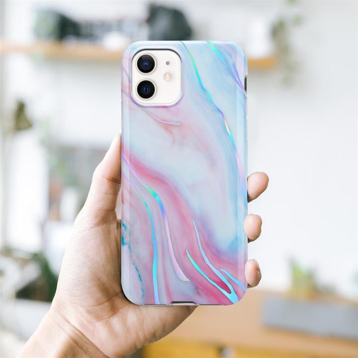 Image du produit Cadorabo Couverture IMD TPU Marbre coloré (Apple iPhone 12, Realme 12 Pro+)