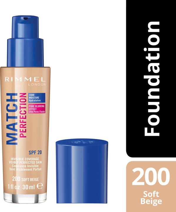 Actual product image Rimmel London Match Perfection SPF20 (200 Soft Beige)