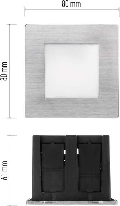 Image du produit Emos Luminaire LED pour escalier - encastré 80×80, 1,5W blanc chaud IP65 (65 lm)