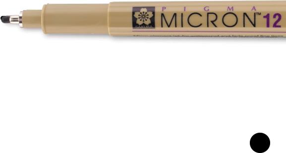 Produktbild Sakura Pigma Micron Fineliner 0.7mm schwarz (Schwarz, 12 x)