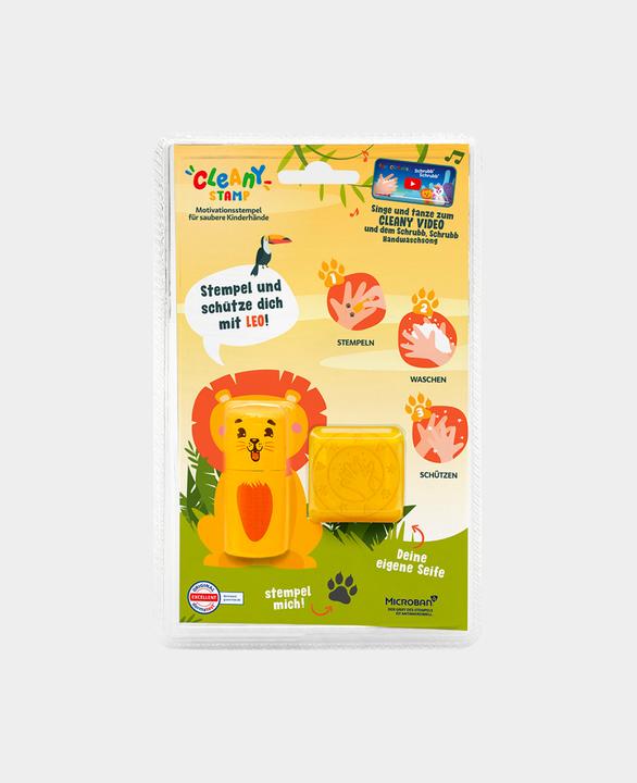 Image du produit Colop Tampon à motif + savon à main Cleany LEO Lion, Orange