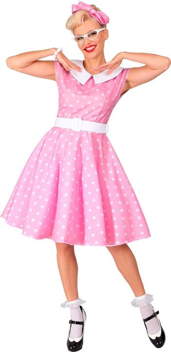 Immagine prodotto Widmann ROSA MODA ROCK'N'ROLL anni '50 (abito con sottogonna, cintura, fascia per capelli), L (L)