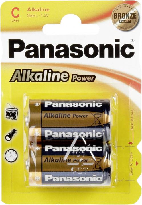 Actual product image Panasonic 1x2 Alkaline Power Baby C LR 14 (2 pcs., C)