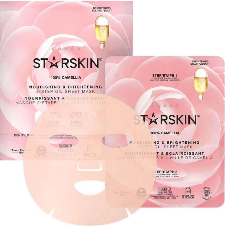 Actual product image Starskin - 100% Camellia Nourishing & Brightening 2-Step Oil Sheet Mask (1 ml)