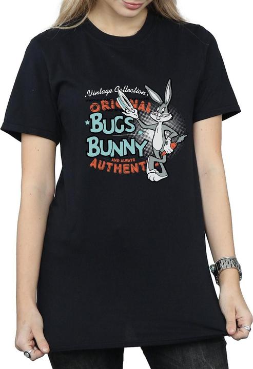 Actual product image Looney Tunes Womens/Ladies Bugs Bunny Vintage Cotton Boyfriend T-Shirt (XL)
