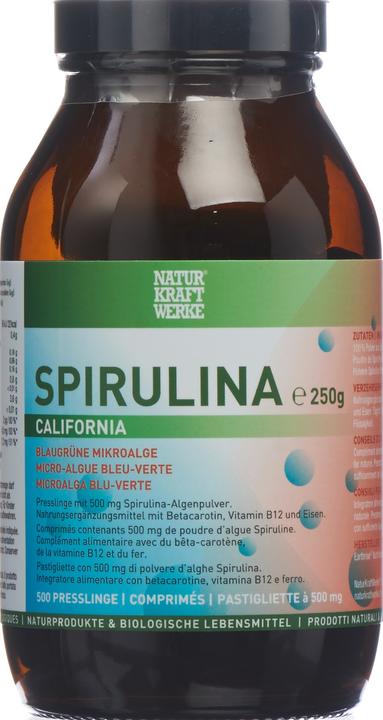 NaturKraftWerke Spirulina California (500 Stück, Tabletten, 540 g)