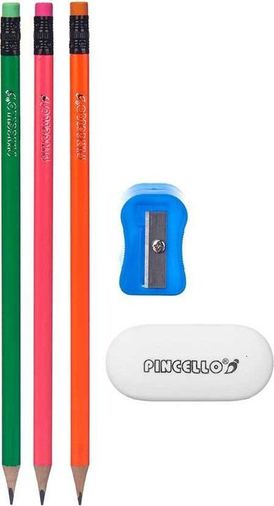 Image du produit Pincello Set de crayons taille-crayons Gomme (12 pièces) (12 x)