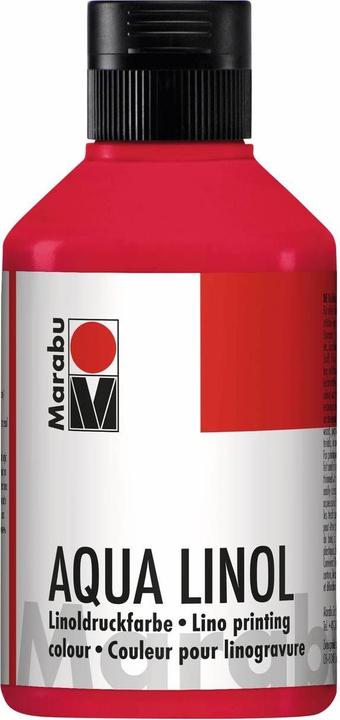 Immagine prodotto Marabu Inchiostro da stampa Aqua lino rosso carminio (Cremisi, 250 ml)