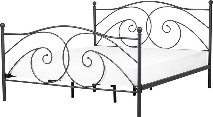 Produktbild Beliani Metallbett schwarz Lattenrost 180 x 200 cm DINARD (180 x 200 cm)