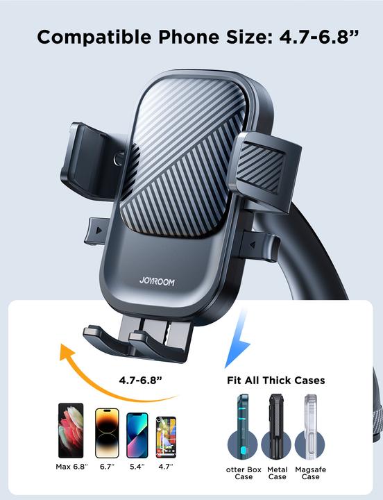 Image du produit Joyroom Support téléphone de voiture JR-OK6 sur le tableau de bord - noir