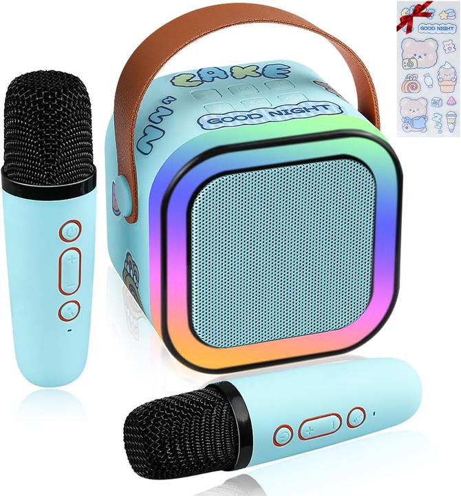 Image du produit Lamjad Kinder Karaokemaschine mit zwei drahtlosen Mikrofonen