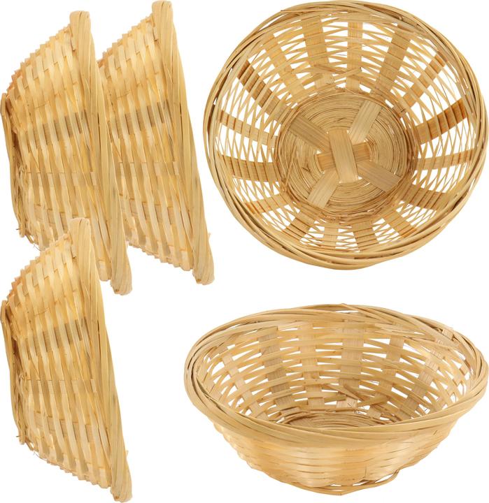 trendmarkt24 Paasnest set rond 5 stuks paasmand paasdecoratie paasmand nest voor Pasen (5 x, Ø 14 x 6 cm)