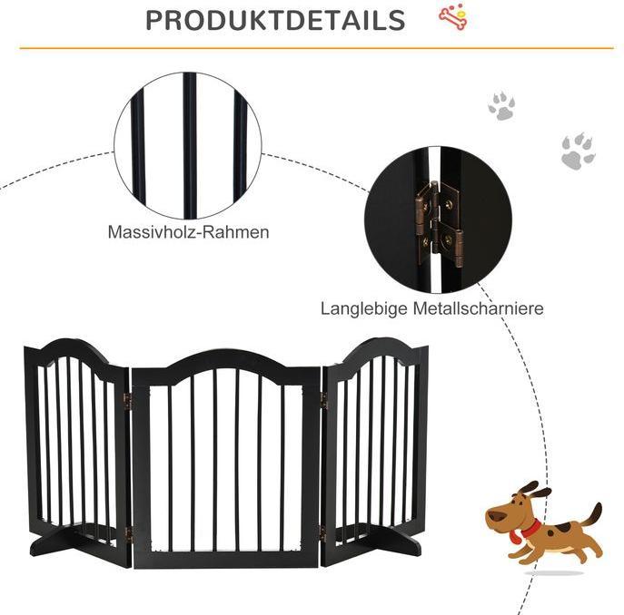 Immagine prodotto Swisshandel24 Recinto barriera per cani Recinto di protezione Recinto per cani Recinto di configurazione 3 pezzi