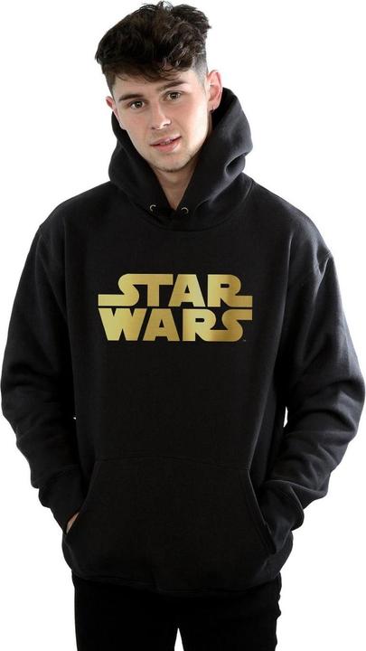 Immagine prodotto Star Wars Gold Logo Felpa con Cappuccio Uomo (L)