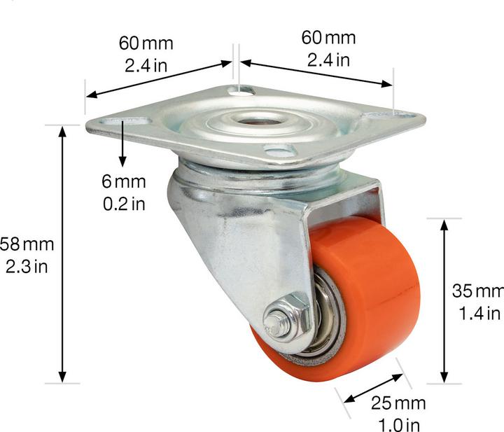 Actual product image Wagner System Transport equipment swivel castors Mini