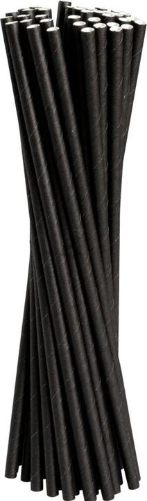 Produktbild Abena Paper straws, Gastro, 19.5cm, Ø6mm, black, paper (250 x)