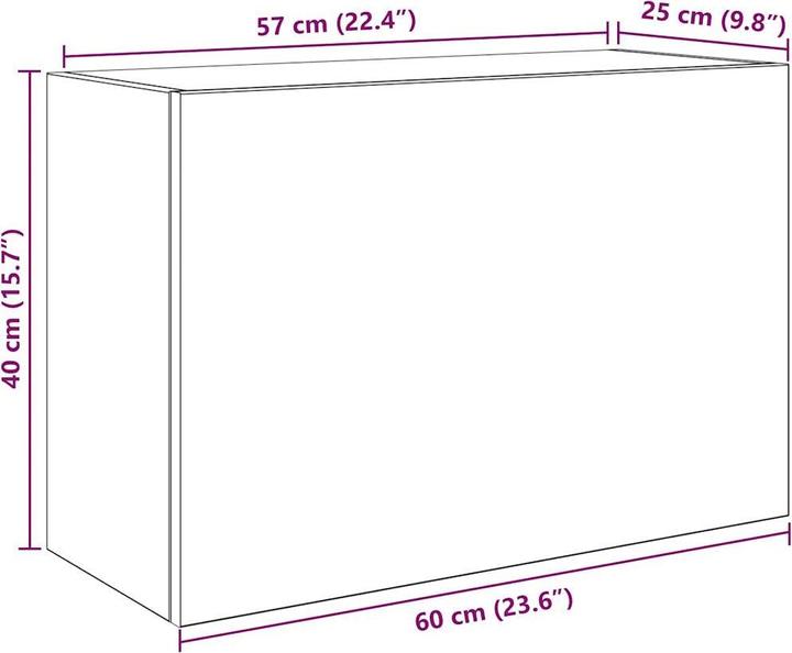 Immagine prodotto VidaXL Armadio da parete per bagno grigio cemento 60x25x40 cm in legno