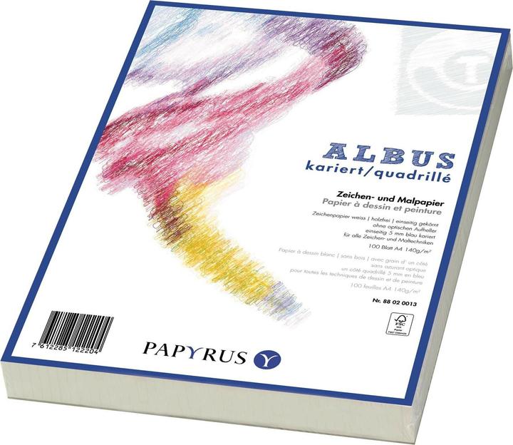 Immagine prodotto Papyrus ALBUS - Carte da disegno e da colorare (A4, Quadretti)