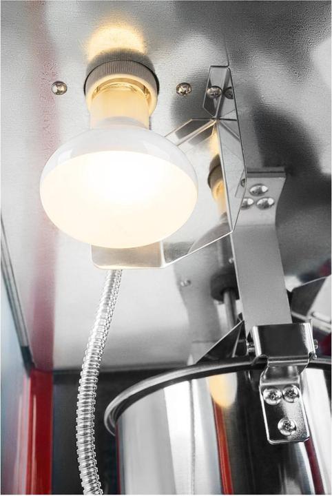 Actual product image Royal Catering Small Popcorn Machine - 1600 W, stainless steel, tempered glass and Teflon