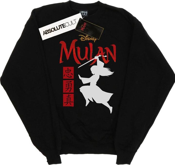 Actual product image Disney Womens/Ladies Mulan Movie Warrior Silhouette Sweatshirt (M)