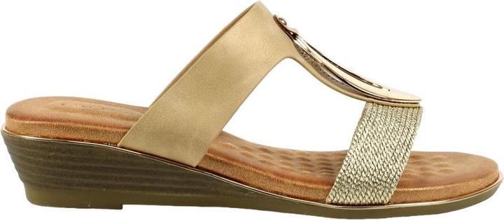 Actual product image Lunar Womens/Ladies Porto Wedge Heel Sandals (38)