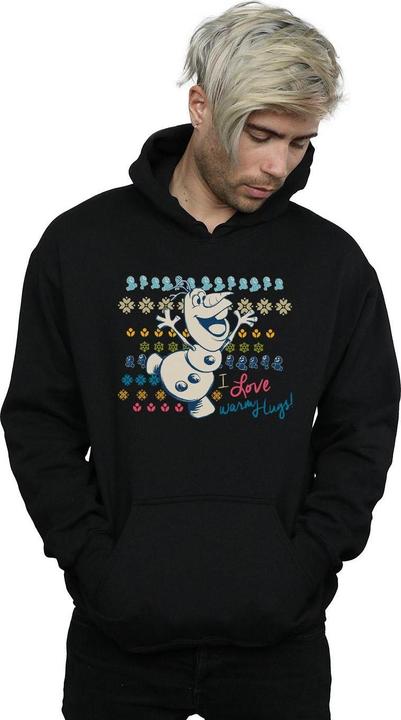 Immagine prodotto Disney Frozen I Love Warm Hugs Felpa con Cappuccio Uomo (S)