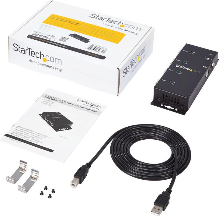 Actual product image StarTech 4 Port USB Serial Adapter (USB-B, 4 Ports)