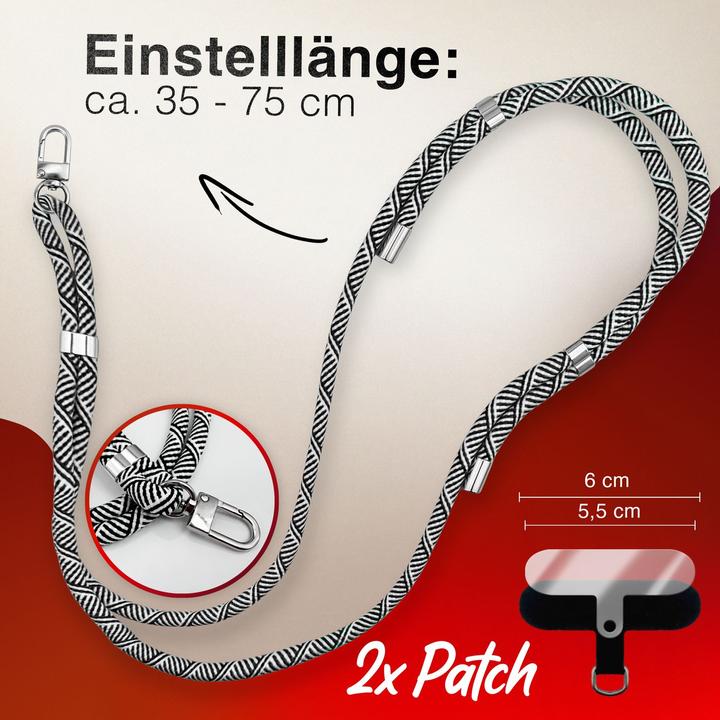 Actual product image Nalia HoldMe Lanyard Handykette – Universal Trageband für Smartphones - Verstellbar, Soft & Elastisch