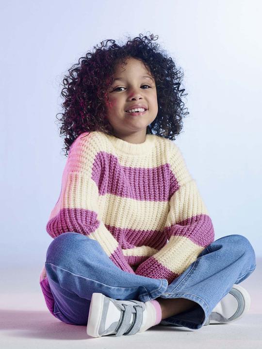 Produktbild Vertbaudet Mädchen Pullover mit breiten Streifen (116)