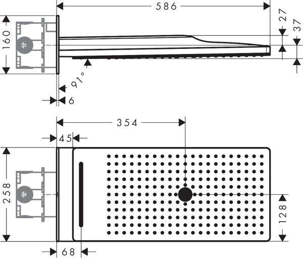Image du produit Axor ShowerSolutions douche de tête douche 250/580 3jet (3 Types de jets, 20 l/min)