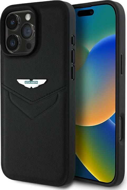 Immagine prodotto Aston Martin Case HC Leather Victory Design to iPhone 16 Pro black (Apple iPhone 16 Pro)