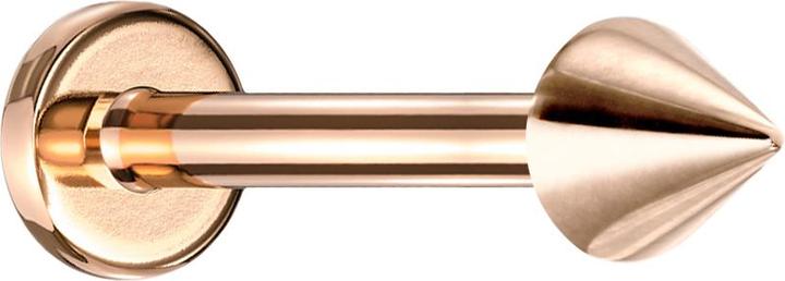 Image du produit Star Piercing Labret rose doré avec cône (sans laiton, Acier chirurgical 316L)